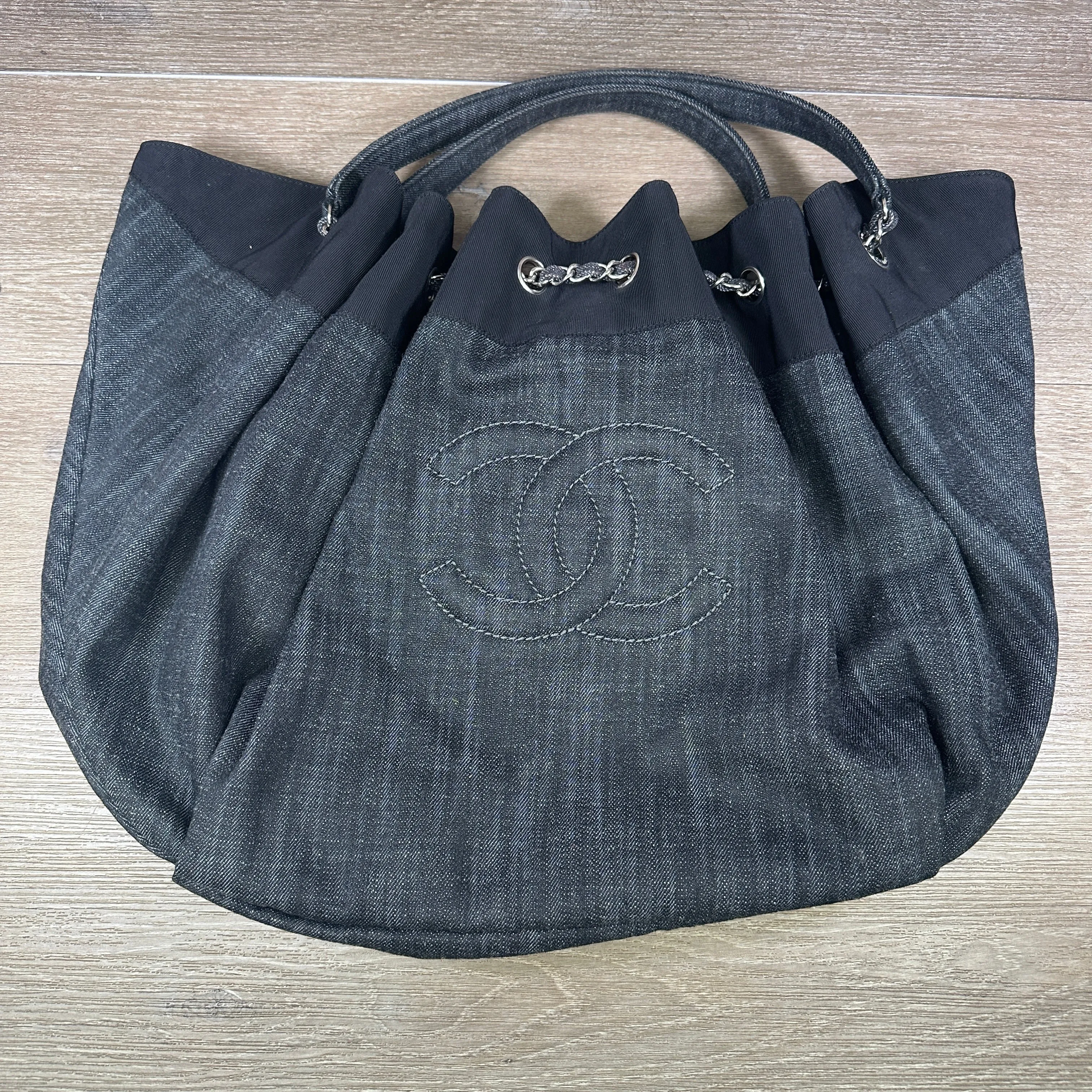 Chanel Coco Cabas Denim Hobo XL