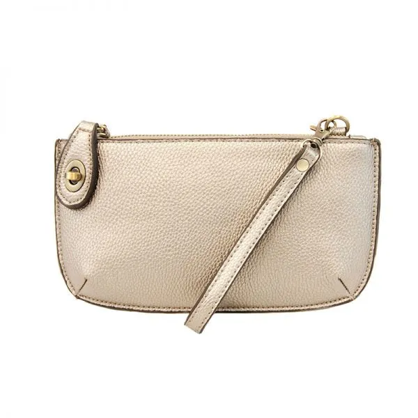 Classic Crossbody Wristlet - Metallic Pearl