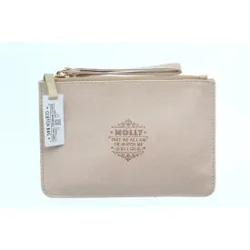 Clutch Bag With Handle & Embossed Text "Molly"