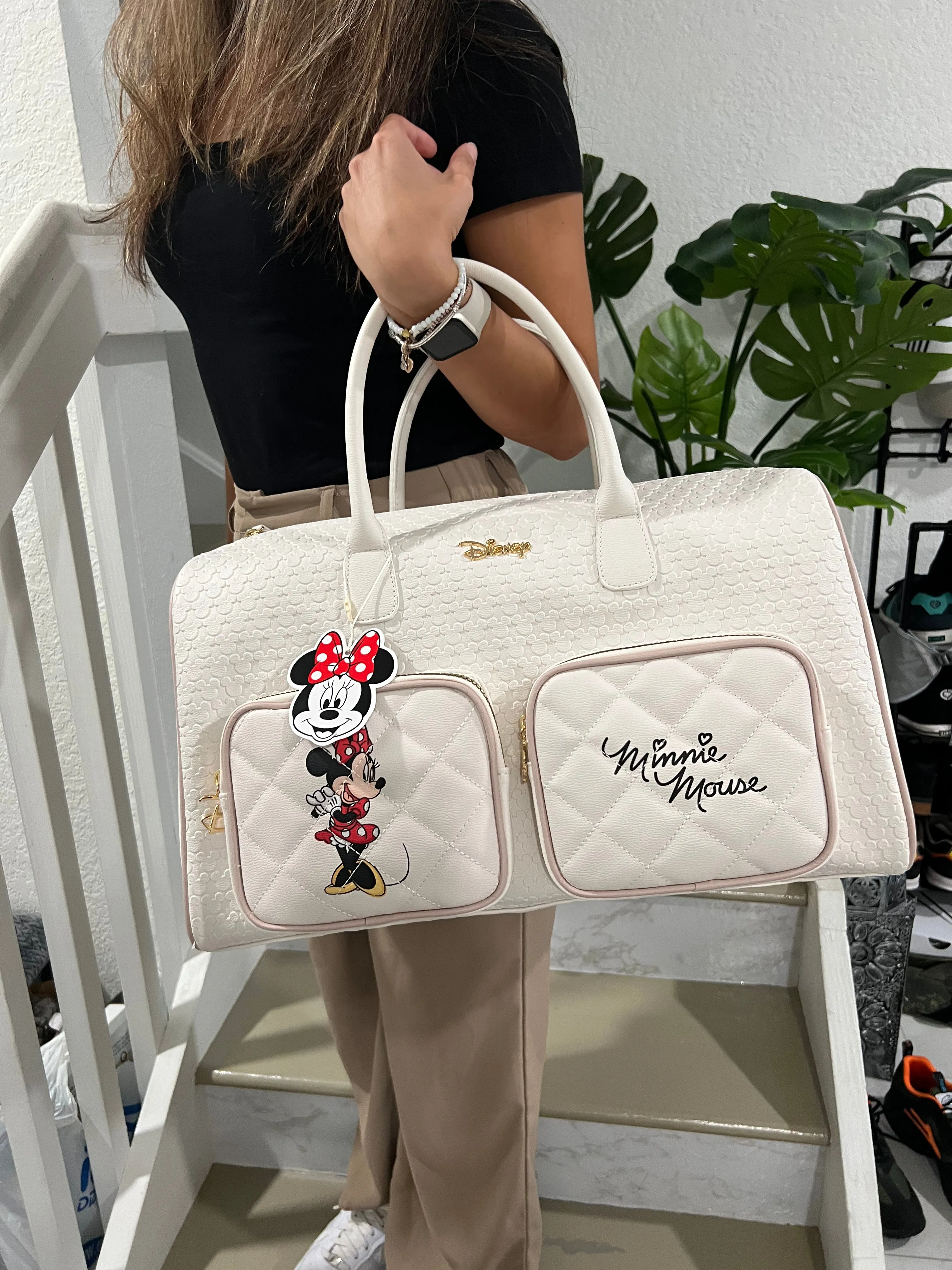 Disney Minnie Mouse Weekender Quilted Pattern Travel Bag Duffel