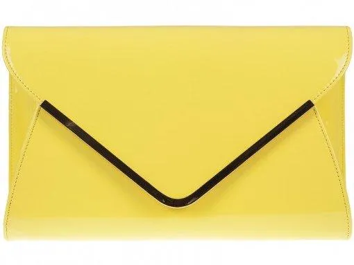 Ember Envelope Gold Trim Clutch Bag