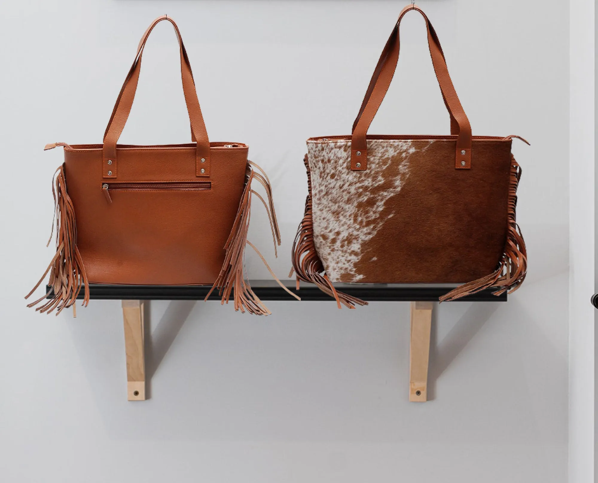 Fringes Tote Bag | Beautiful Cowhide Leather Handbag