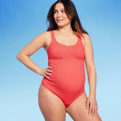 Isabel Maternity Women's Crinkle One Piece Maternity Swimwear