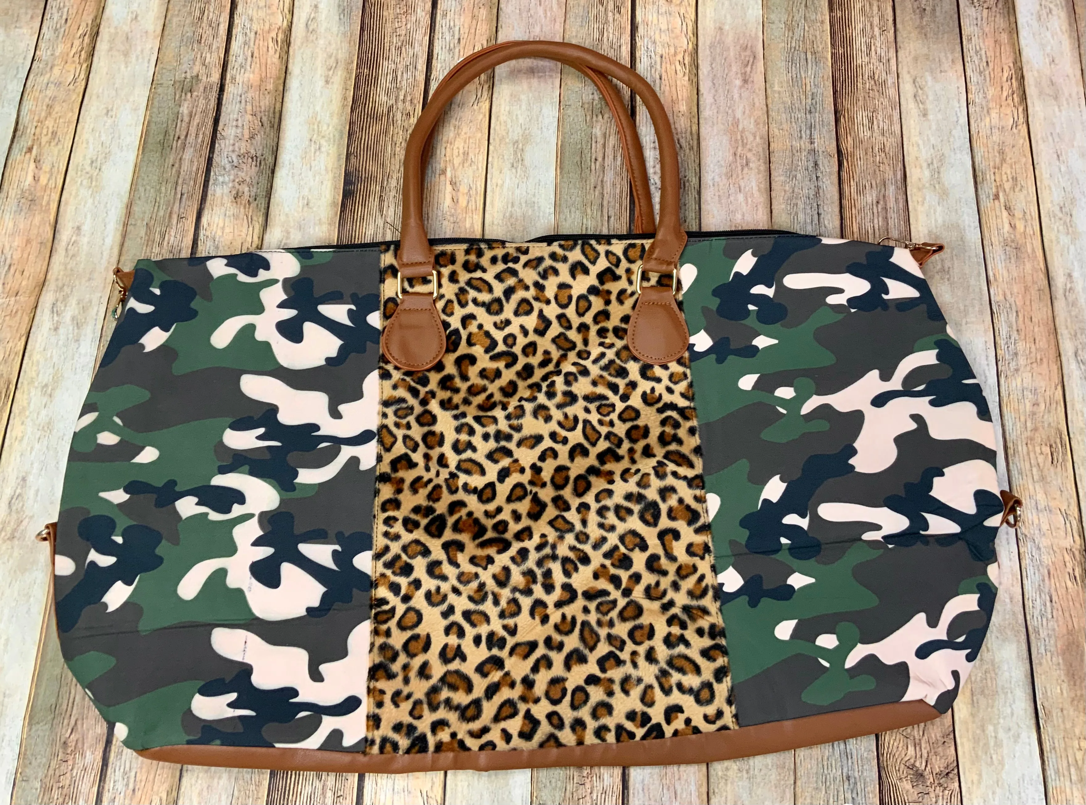 Leopard and Camouflage Weekender (Flaw/or Mark)