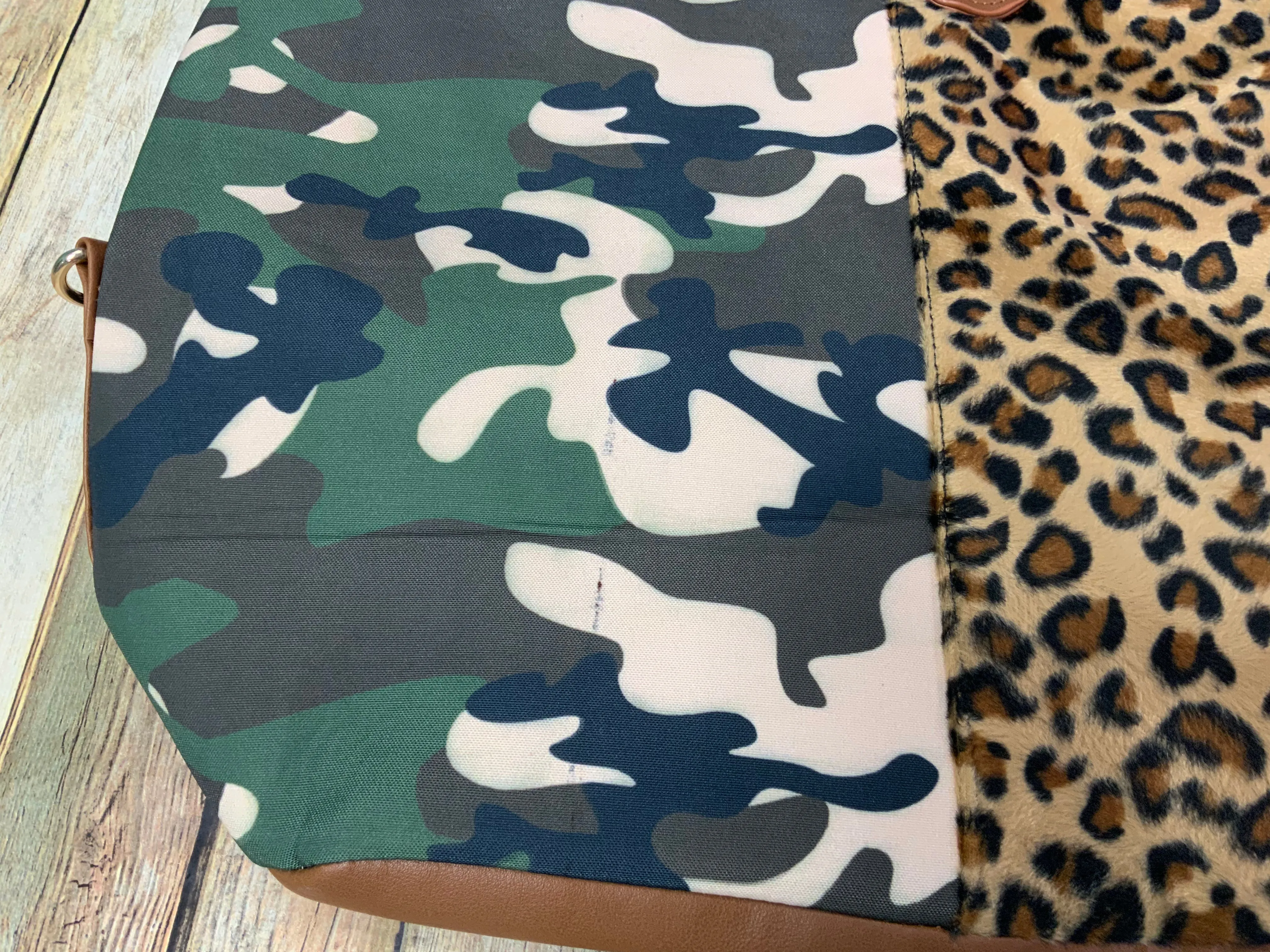 Leopard and Camouflage Weekender (Flaw/or Mark)