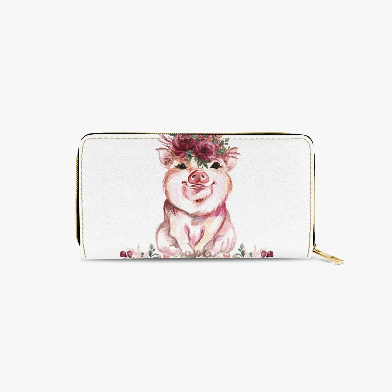 Long Type Zipper Purse, Pig, awd-1362