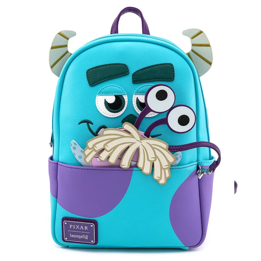 Loungefly X Pixar Monsters Inc. Sully Cosplay Mini Backpack with Boo Coin Purse