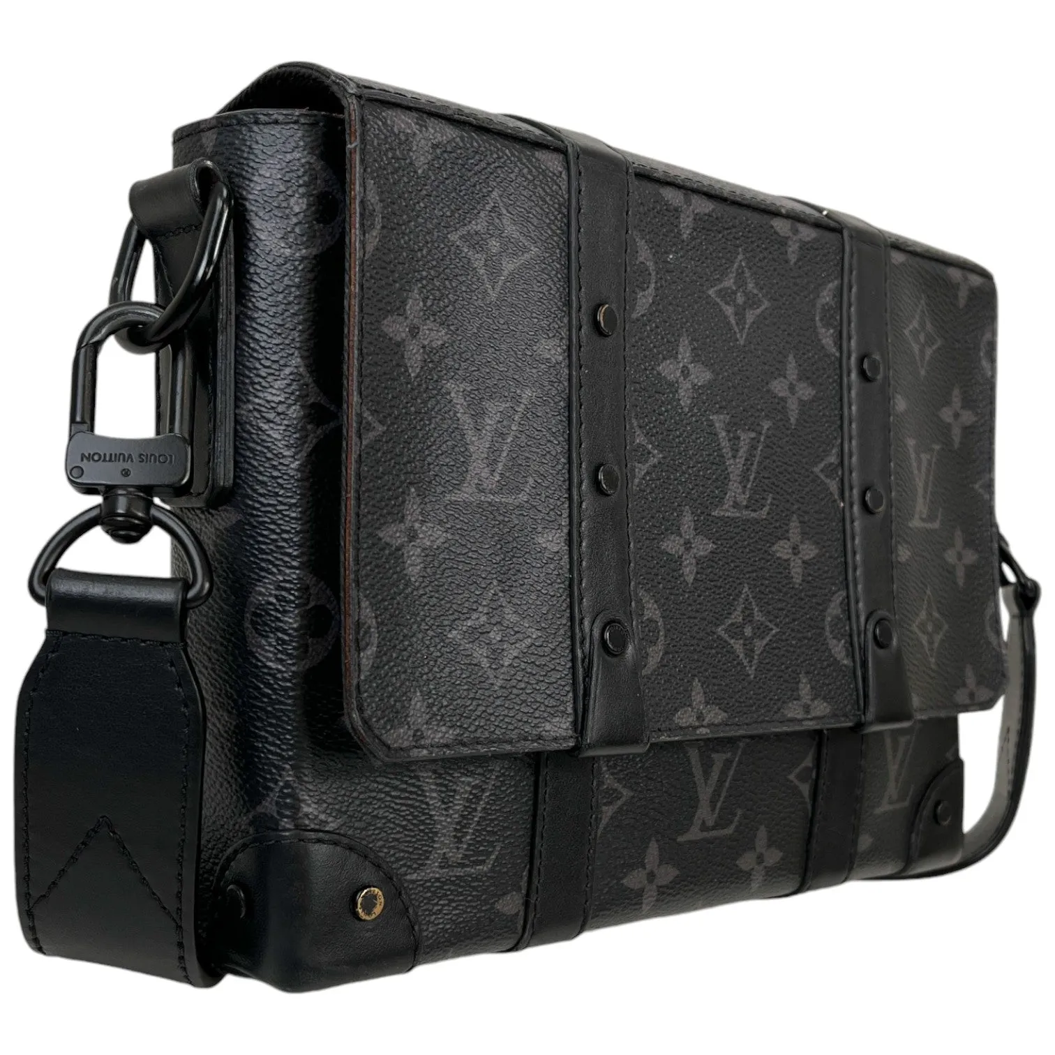 Men's Monogram Eclipse Trunk Messenger Bag Black