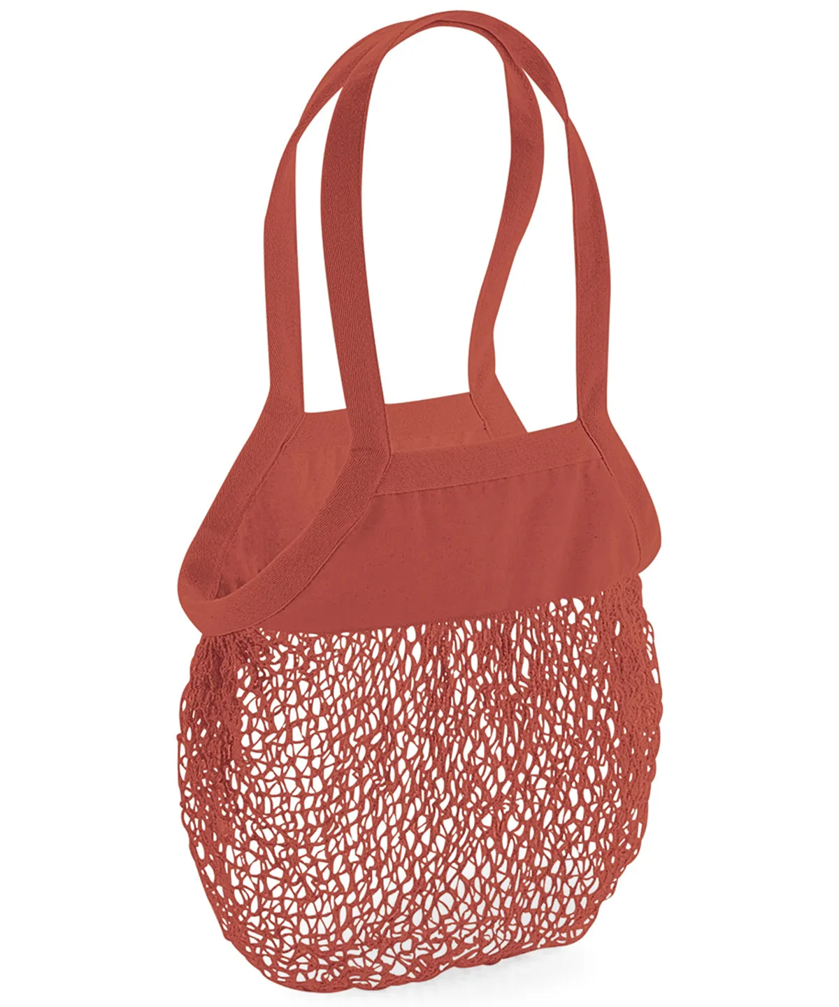 Orange Rust - Organic cotton mesh grocery bag