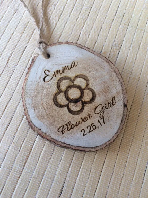 Personalized flower girl ornament