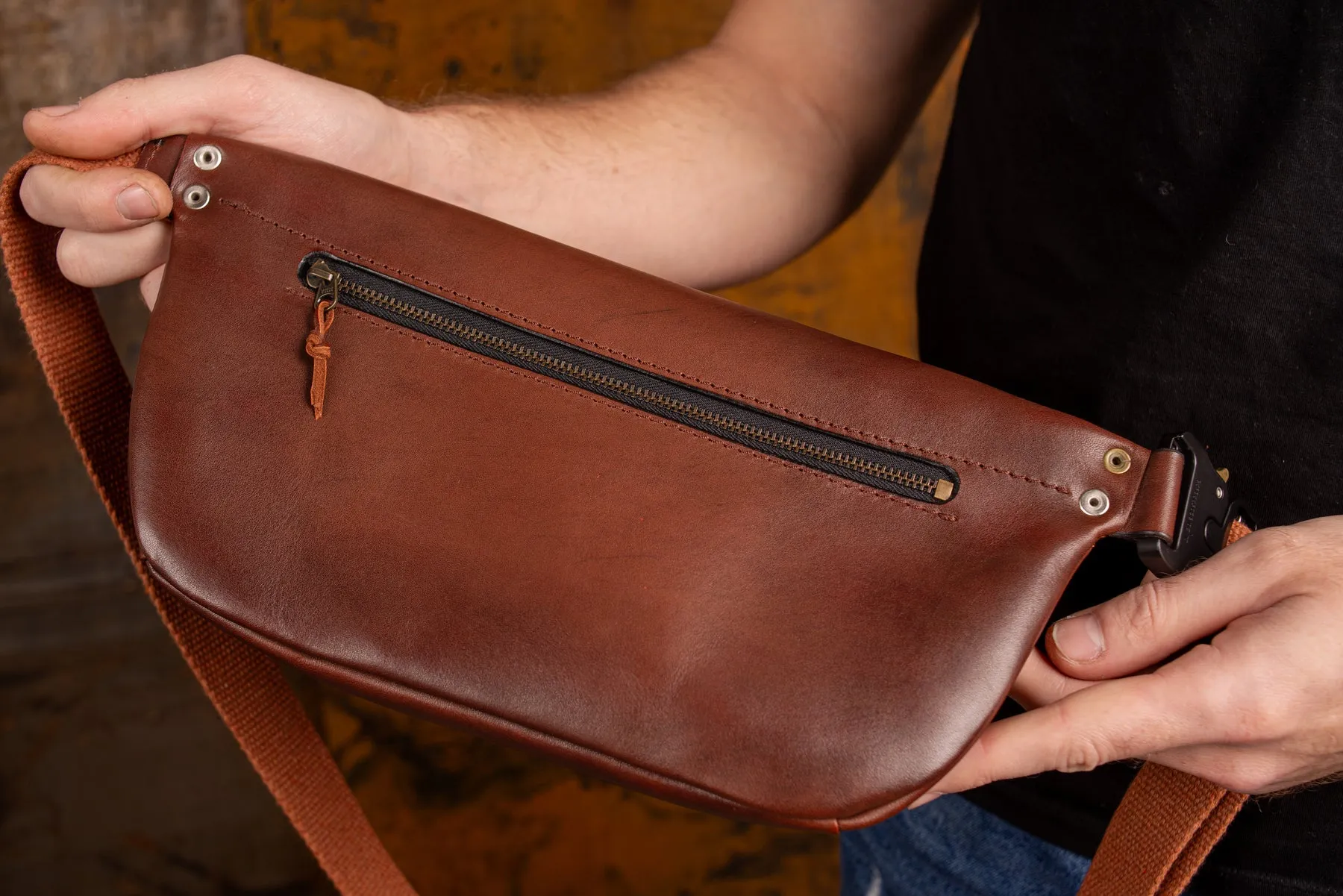 Personalized men shoulder bag, Brown leather belt bag, men’s leather bag, waist bag, crossbody bag, fanny bag, full grain leather bag