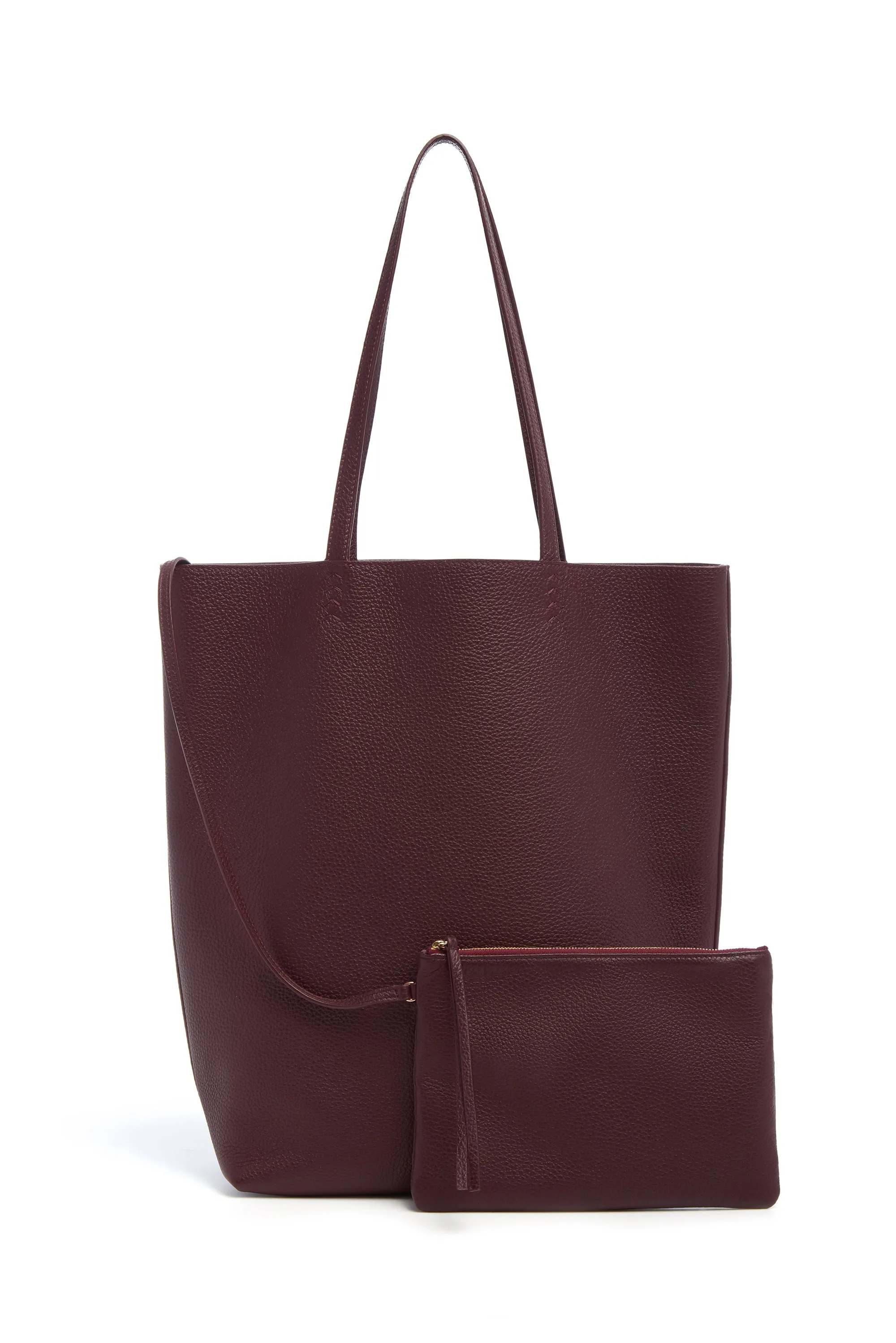 Sillbury Tote Bag in Bordeaux Textured Leather