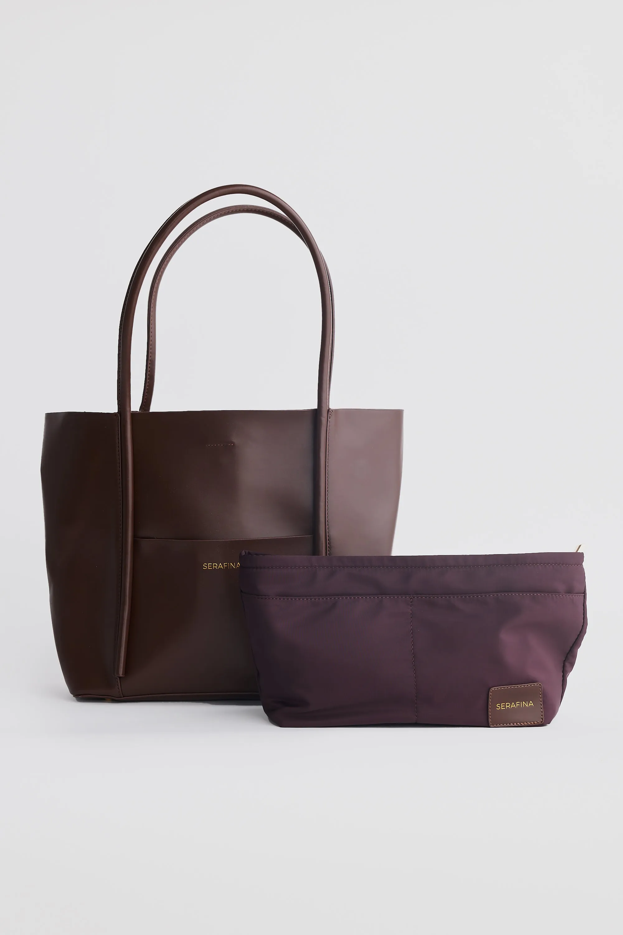 Vegan Leather Tote Bag - Fudge