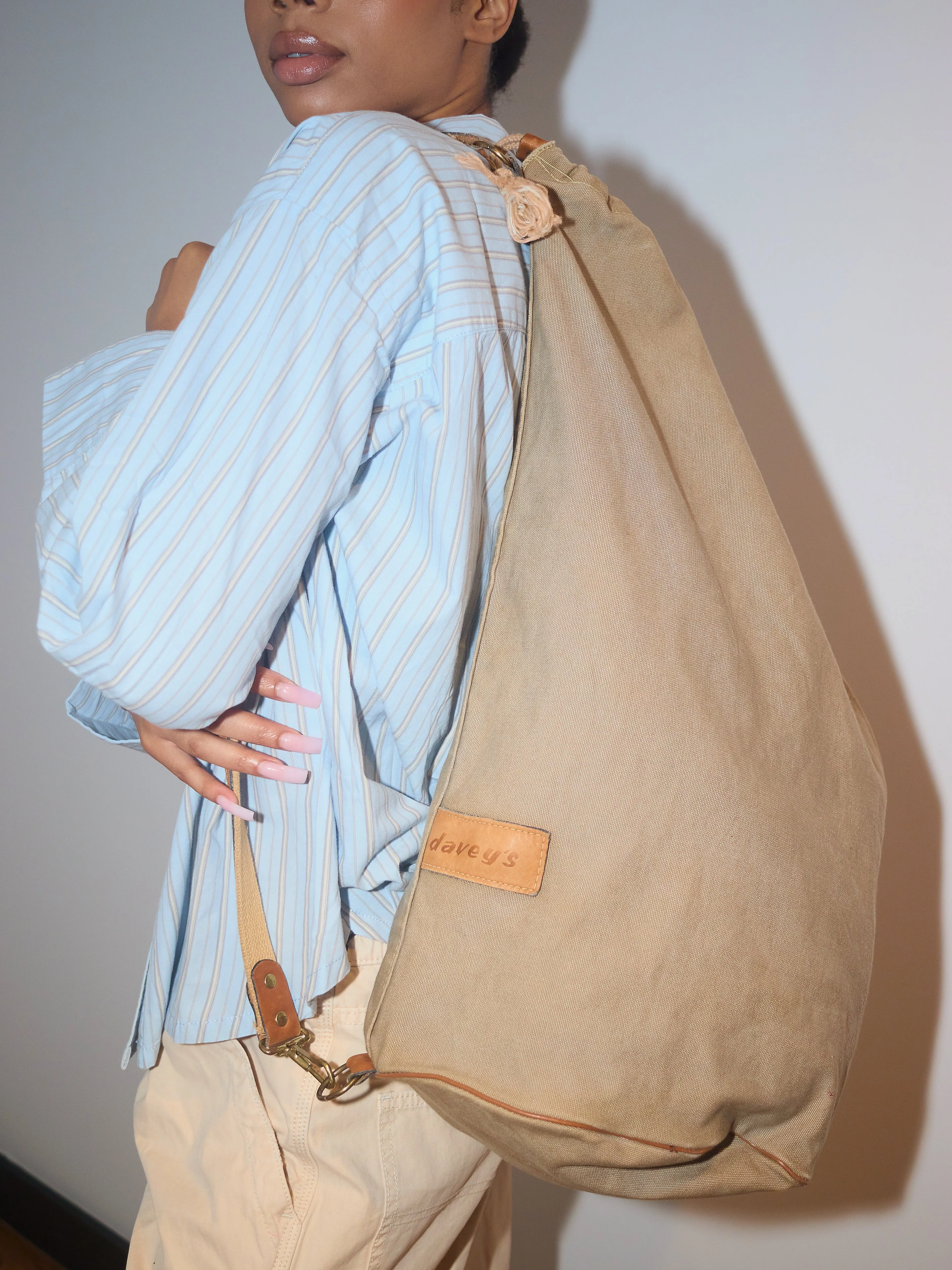 Vintage 1980s Drawstring Duffle Bag