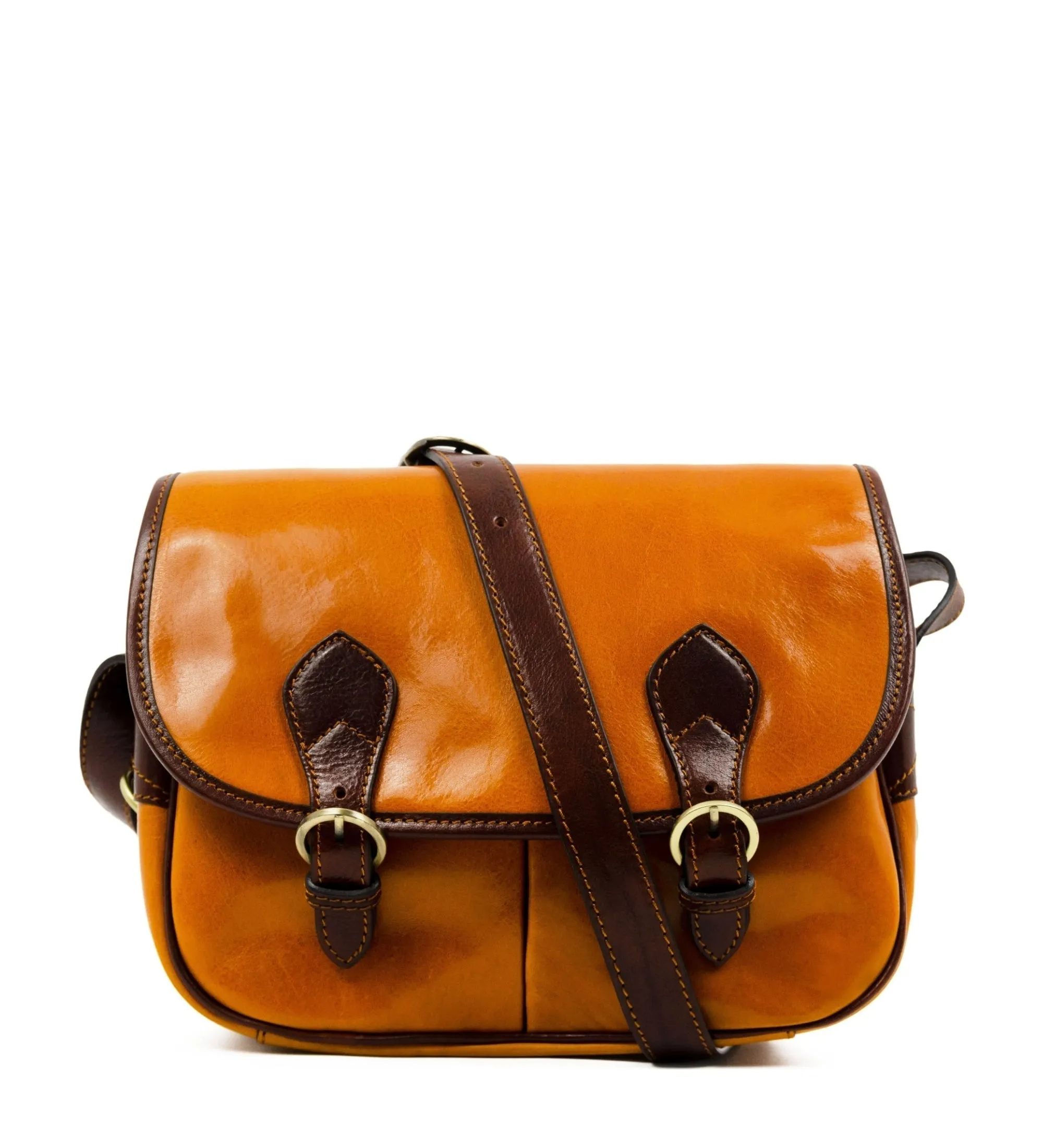 Womens Leather Saddle Bag - The Paris Wife