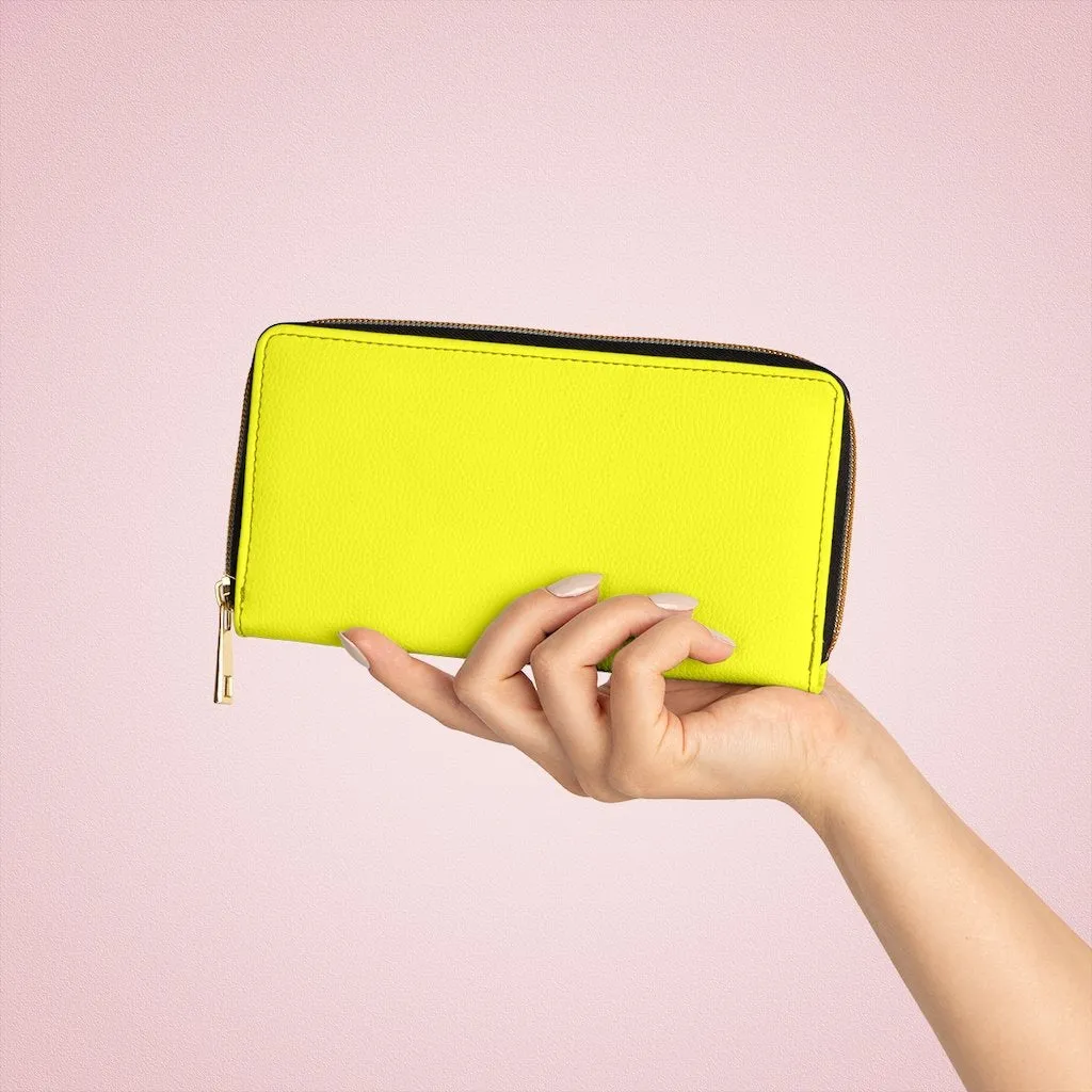 Wristlet Phone Wallet, Bright Yellow Purse